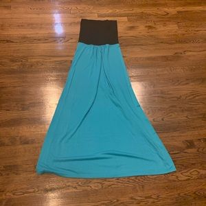 Black & teal maxi dress 👗